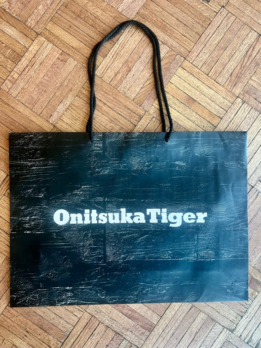 Onitsuka Tiger by Asics Black Shopper Paper Tote Bag
